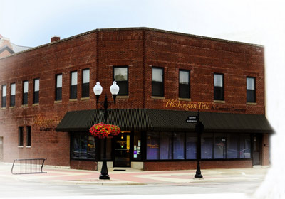 The Washington Title & Guaranty Company building in Washington, Iowa